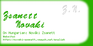 zsanett novaki business card