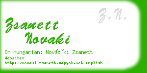 zsanett novaki business card